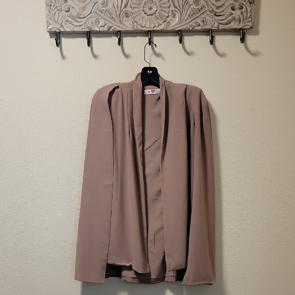 Buddy Love Mauve Blazer Elegant Open Front